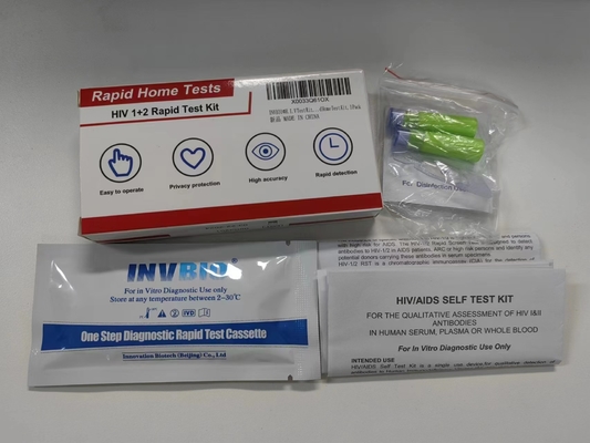 Μια βημάτων μόνου διαγνωστικού HIV 1 και 2 δοκιμής γρήγορη ανίχνευση ολόκληρου αίματος εξαρτήσεων κατάλληλη