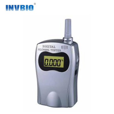 4 ψηφιακός ελεγκτής Breathalyzer αναπνοής οινοπνεύματος ψηφίων LCD με το ανοικτό μπλε στήριγμα