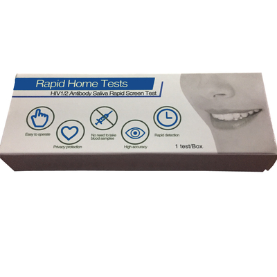 Instant 1/2 Saliva Hiv Oral Test Kit Αντισώματα στο σπίτι Δοκιμή στοματικού επιχρίσματος