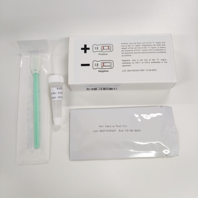 Ανίχνευση αντισωμάτων HIV λοιμώδους νόσου Κιτ ταχείας εξέτασης Δείγμα σάλιου πλάσματος ολικού αίματος 25 εξετάσεις