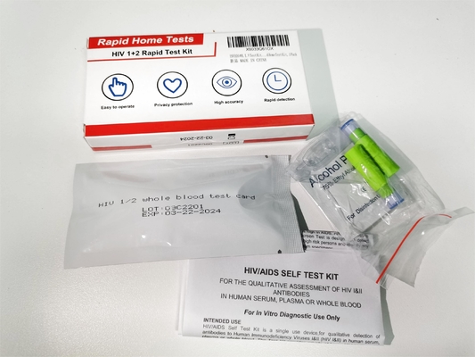 HIV 1/2 γρήγορη ακρίβεια 99% εγχώριας δοκιμής εξαρτήσεων IVD δοκιμής HIV