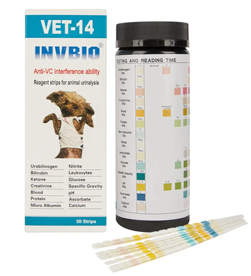 14 Urinalysis παραμέτρων πρωτεϊνικά ζώα γλυκόζης ούρων κτηνιάτρων λουρίδων δοκιμής