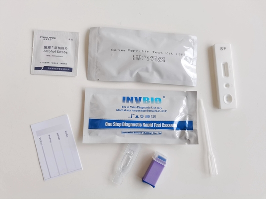 Γρήγορη Ferritin κασετών δοκιμής δοκιμής ανοσοφθορισμού γρήγορη εξάρτηση 2 δοκιμές/κιβώτιο δοκιμής επιπέδων