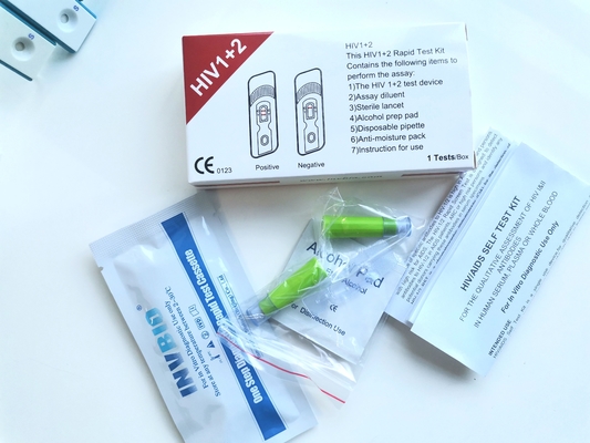 Η μόνη διαγνωστική 25pcs/Box μόλυνση εξαρτήσεων δοκιμής HIV γρήγορη ανιχνεύει τα αντισώματα στο αίμα