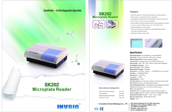 Πλυντήριο της Elisa Microplate Invbio με τον αναγνώστη πιάτων 96 καλά Elisa για το εργαστήριο