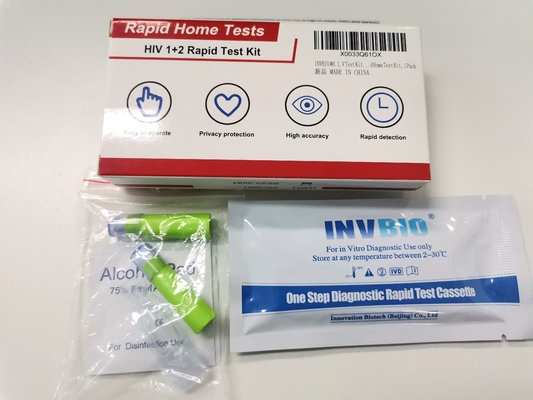 HIV 1+2 ολόκληρο αίμα 25pcs/Box εξαρτήσεων δοκιμής αντισωμάτων γρήγορο