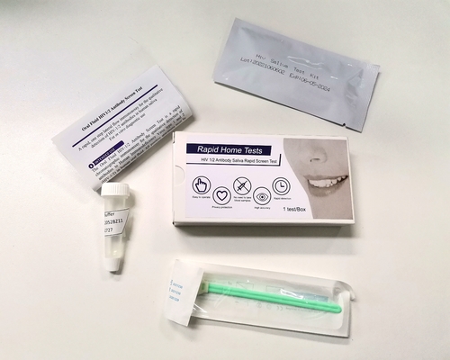 HIV 1 &amp; 2 προφορικός πατσαβουρών διανομέας εξαρτήσεων δοκιμής HIV γρήγορος που απαιτείται για τις ενισχύσεις