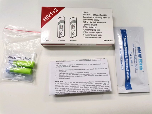 ΟΜ HIV ταχείας δοκιμής κιτ ολόκληρο το αίμα Διαγνωστική οικιακή χρήση αυτο-δοκιμή