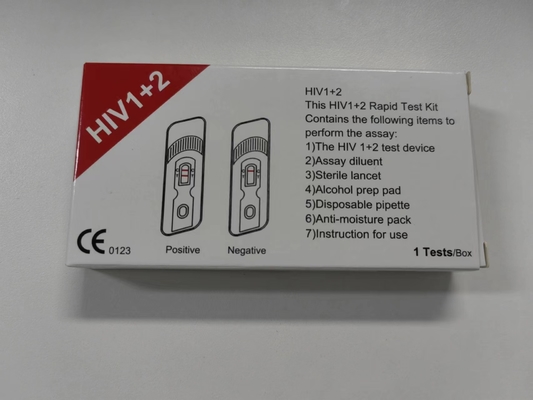 Μια βημάτων μόνου διαγνωστικού HIV 1 και 2 δοκιμής γρήγορη ανίχνευση ολόκληρου αίματος εξαρτήσεων κατάλληλη