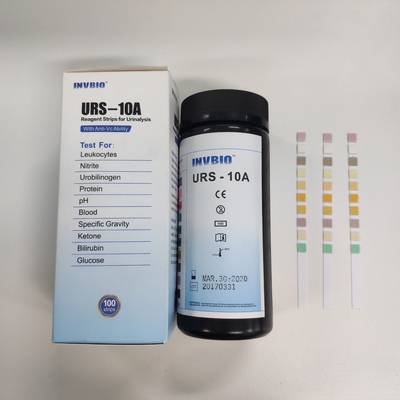 Υψηλές Bilirubin γλυκόζης ακρίβειας Urinalysis λουρίδες δοκιμής 3.00mm 10 παράμετροι