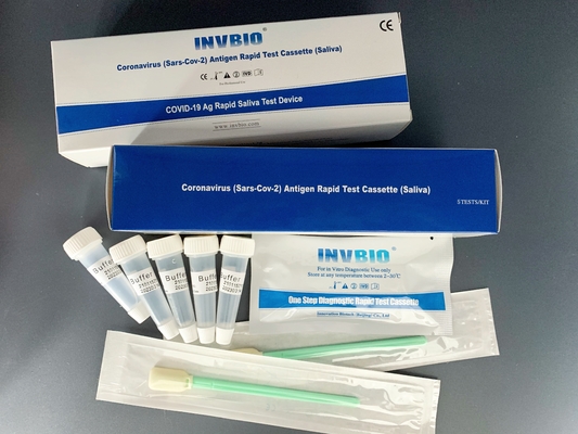 Ποιοτική ανίχνευση κιβωτίων δοκιμής 5pcs/Rtk σαλίου Coronavirus ακρίβειας INVBIO