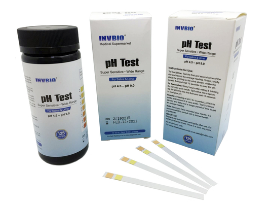 Urinalysis αντιδραστηρίων INVBIO ανθρώπινες pH λουρίδες δοκιμής 3.00mm πλάτος
