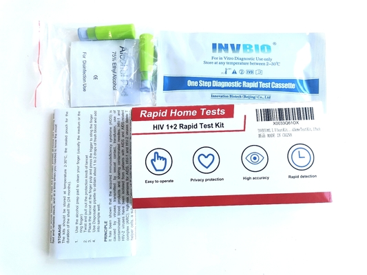 Ακριβή αποτελέσματα Hiv 1/2 Rapid Blood Test Kit CE Εγκρίθηκε